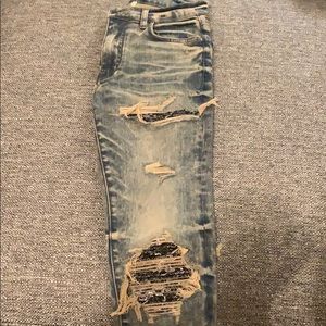 Amiri Jeans Size 28 black patch Jean indigo